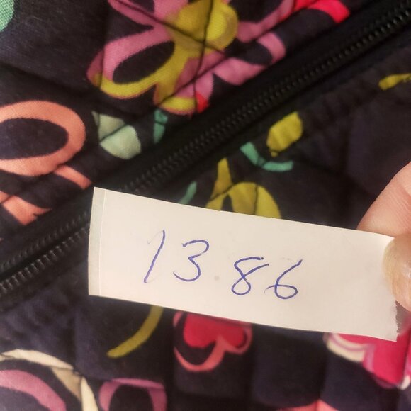 Vera Bradley Floral Quilted Cotton Shoulder Bag Adjustable Strap Front Pockets - Picture 14 of 14